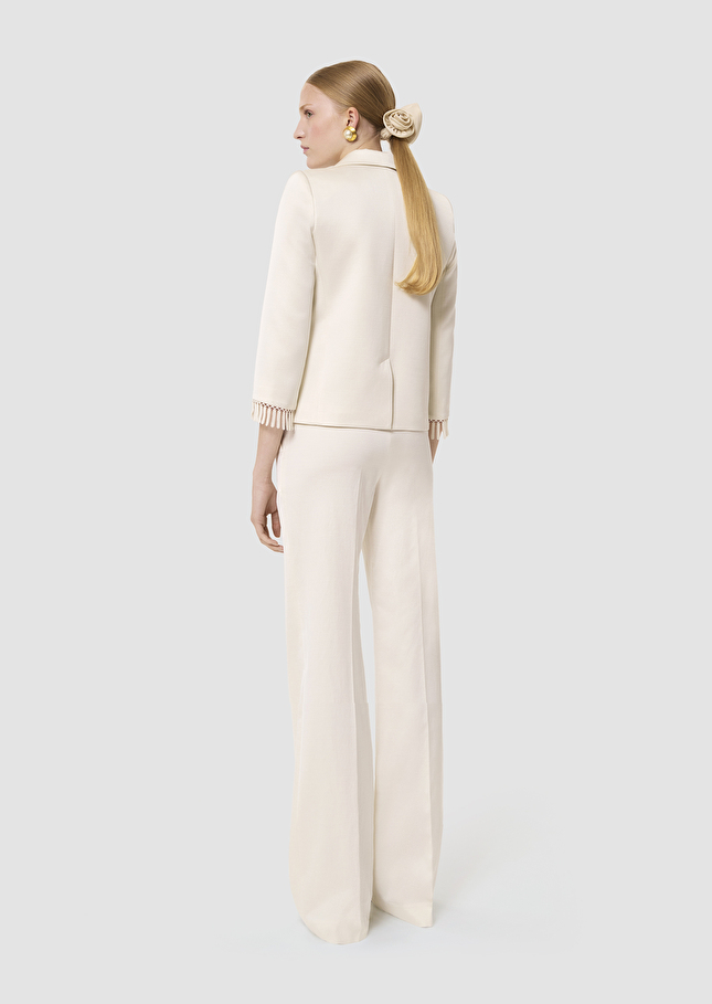 Veste Valensole écrue en lin satiné Ecru TARA JARMON