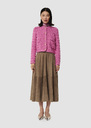 Jupe Jack marron en cuir velours Gris, Noisette TARA JARMON