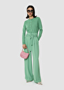 Pantalon Pia vert en crêpe Vert TARA JARMON