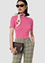 Pull Perla rose en maille côtelée Ecru, Rose TARA JARMON