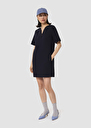 Robe Ray bleu nuit en toile double Nuit TARA JARMON