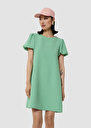 Robe Rosalia verte en crêpe Nuit, Vert TARA JARMON
