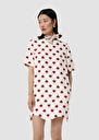 Robe Roger écrue imprimé coeurs Craie TARA JARMON