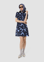 Robe Romancine bleue imprimée cerises Horizon TARA JARMON