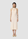 Robe Rosanne écrue en crêpe Coquelicot, Ecru TARA JARMON