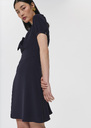 Robe Rochel bleu nuit en crêpe fluide Nuit TARA JARMON
