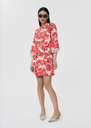 Robe Rivanne rouge imprimé fleuri en coton Coquelicot TARA JARMON
