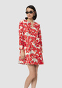 Robe Rheala rouge imprimé fleuri en coton Coquelicot TARA JARMON