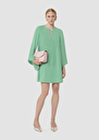 Robe Raonie verte en crêpe Coquelicot, Ecru, Vert TARA JARMON