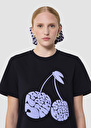 T-shirt Taracherry bleu nuit en jersey Nuit TARA JARMON