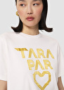 T-shirt Trefle blanc en double coton Tara par coeur jaune Jaune, Pistache TARA JARMON