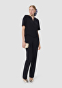 Top Tilma bleu nuit en toile double Nuit, Vanille TARA JARMON