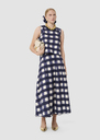 Top Tepee bleu nuit en vichy Nuit, Rose TARA JARMON