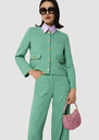Veste Vinny verte en tissu flammé Vanille, Vert TARA JARMON
