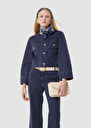 Veste Vick bleue en denim brut Indigo TARA JARMON