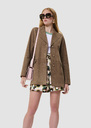 Veste Vanda marron en cuir velours Noisette TARA JARMON