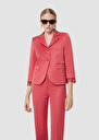 Veste Valensole rouge en lin satiné Coquelicot, Ecru TARA JARMON