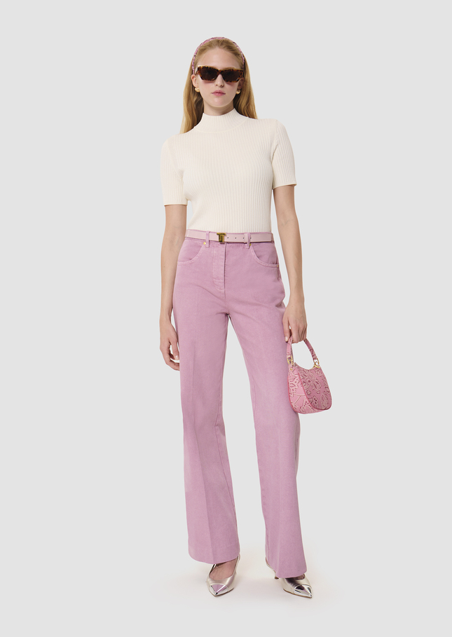 Jean Jerome rose en denim Vieux rose TARA JARMON
