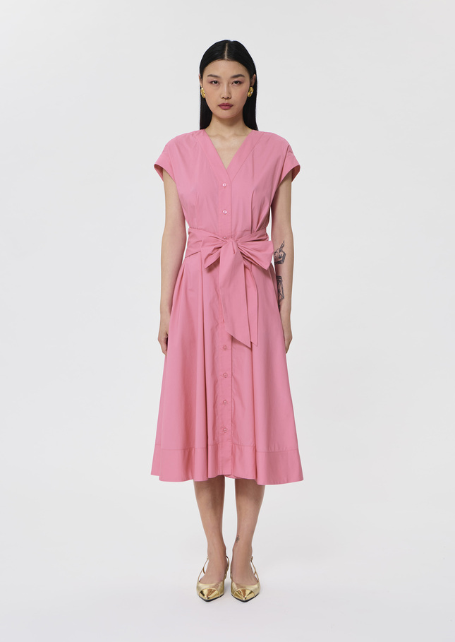 Robe Rosia rose en popeline Rose TARA JARMON