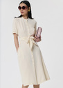 Robe Ricochet écru en crêpe fluide Ecru TARA JARMON