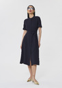 Robe Ricochet bleu nuit en crêpe fluide Nuit TARA JARMON