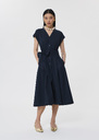 Robe Rosia bleu nuit en popeline Nuit, Rose TARA JARMON