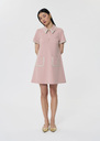 Robe Rubina rose en toile double Blush, Brut, Cactus, Gris, Horizon, Jaune citron, Noir, Taupe TARA JARMON