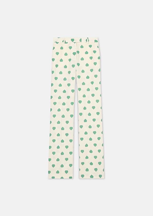 Pantalon Poupee vert imprimé coeurs Pistache TARA JARMON