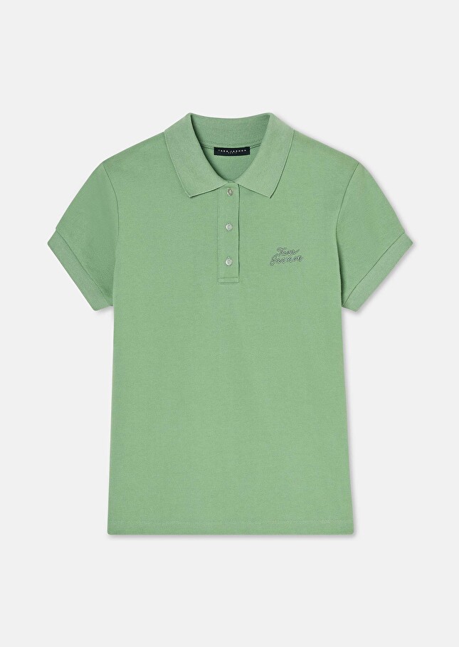 Polo Tammy vert en coton Pistache TARA JARMON