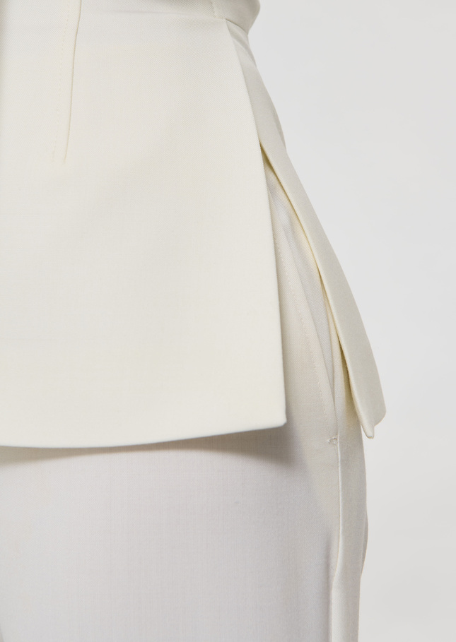 Top Tonnie écru en toile tailleur Ecru TARA JARMON