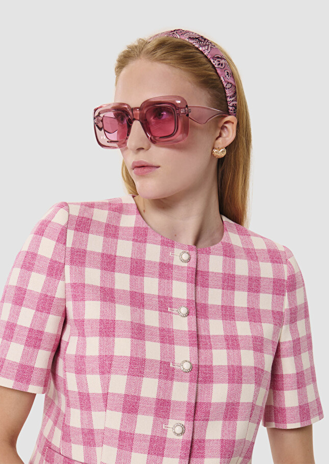 Veste Vanita rose en vichy Bonbon TARA JARMON