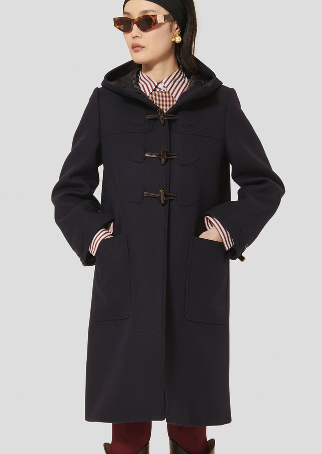 Manteau Manoela bleu nuit en laine Nuit TARA JARMON