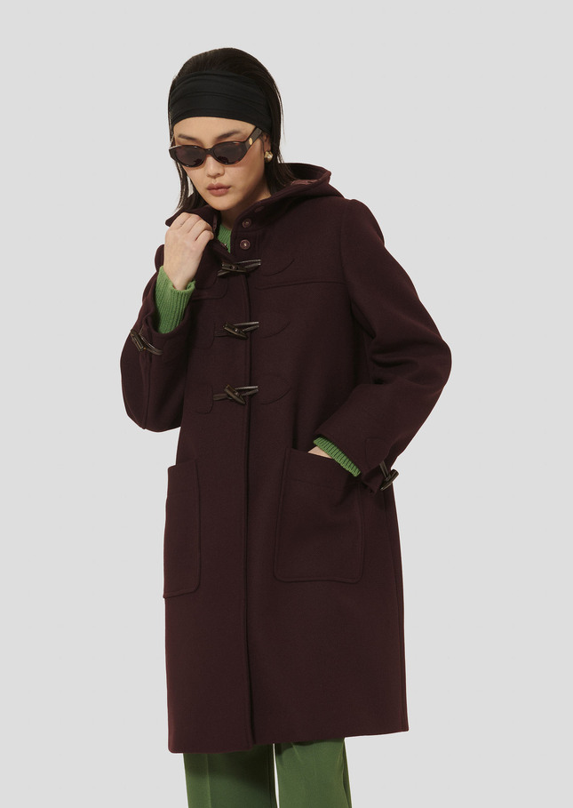 Manteau Manoela bordeaux en laine Figue TARA JARMON