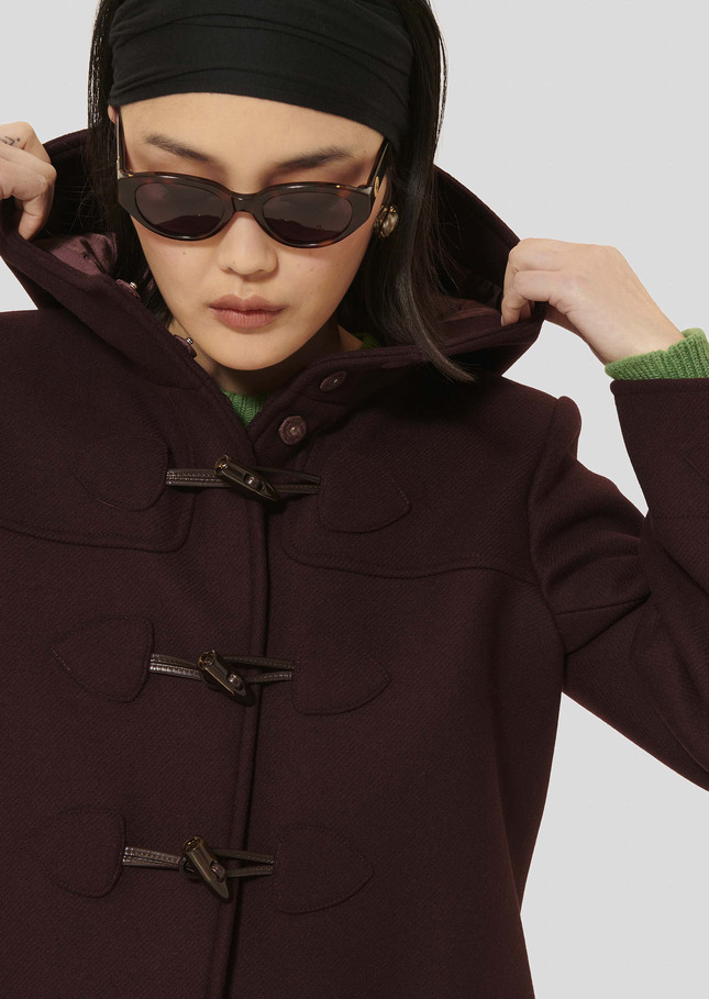 Manteau Manoela bordeaux en laine Figue TARA JARMON