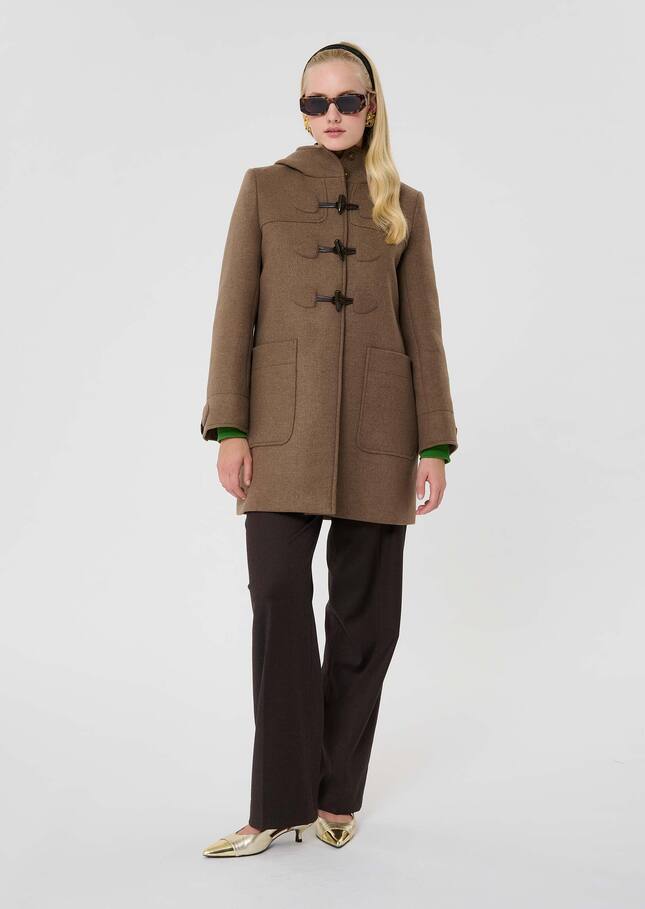 Manteau Manoelli marron en laine Noisette TARA JARMON