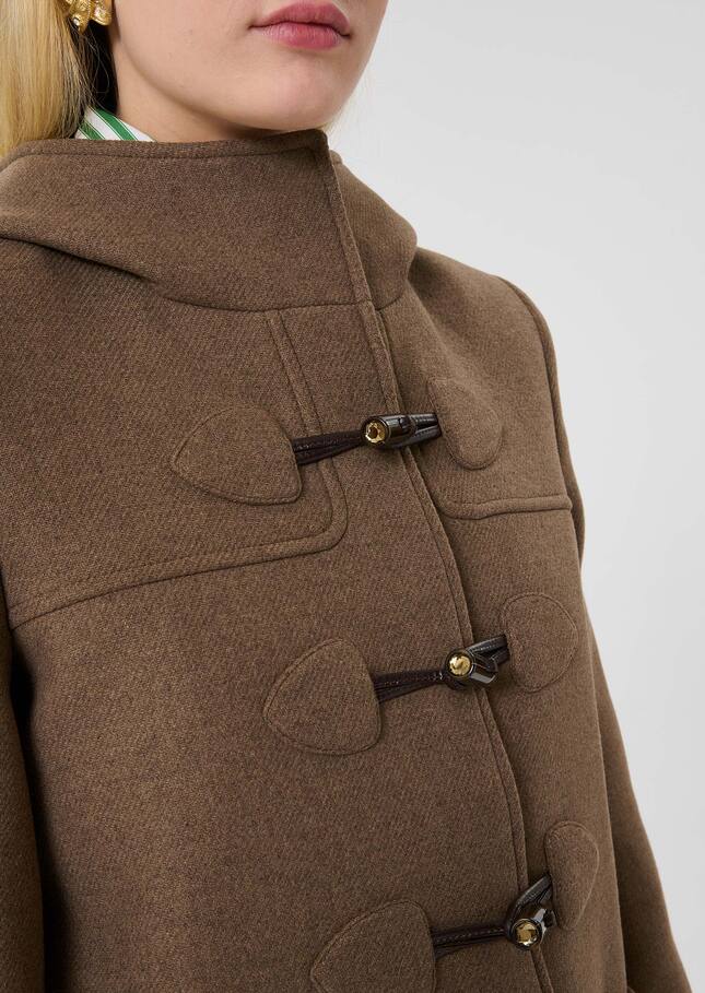 Manteau Manoelli marron en laine Noisette TARA JARMON