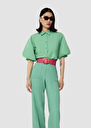 Chemise Calypso verte en popeline Pistache TARA JARMON