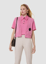 Gilet Gilles rose en laine merinos et alpaga Bonbon TARA JARMON