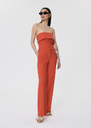 Pantalon Poupee rouge en laine tailleur Coquelicot, Ecru TARA JARMON