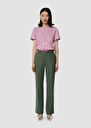 Pantalon Poupee vert en laine tailleur Bois de rose, Thym TARA JARMON