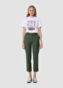 Pantalon Philippa vert en laine tailleur Bois de rose, Thym TARA JARMON