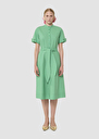Robe Ricochet verte en popeline Pistache, Rose TARA JARMON