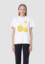 T-shirt Taracherry blanc en jersey Mimosa, Nuit TARA JARMON