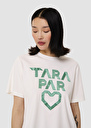 T-shirt Trefle blanc en double coton Tara par coeur vert Jaune, Pistache TARA JARMON