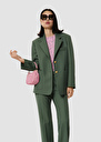 Veste Valentin verte en laine tailleur Nuit, Thym TARA JARMON