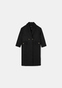 Manteau Milo noir en drap caban Noir TARA JARMON