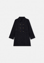Manteau Marceau en drap caban bleu nuit Nuit TARA JARMON