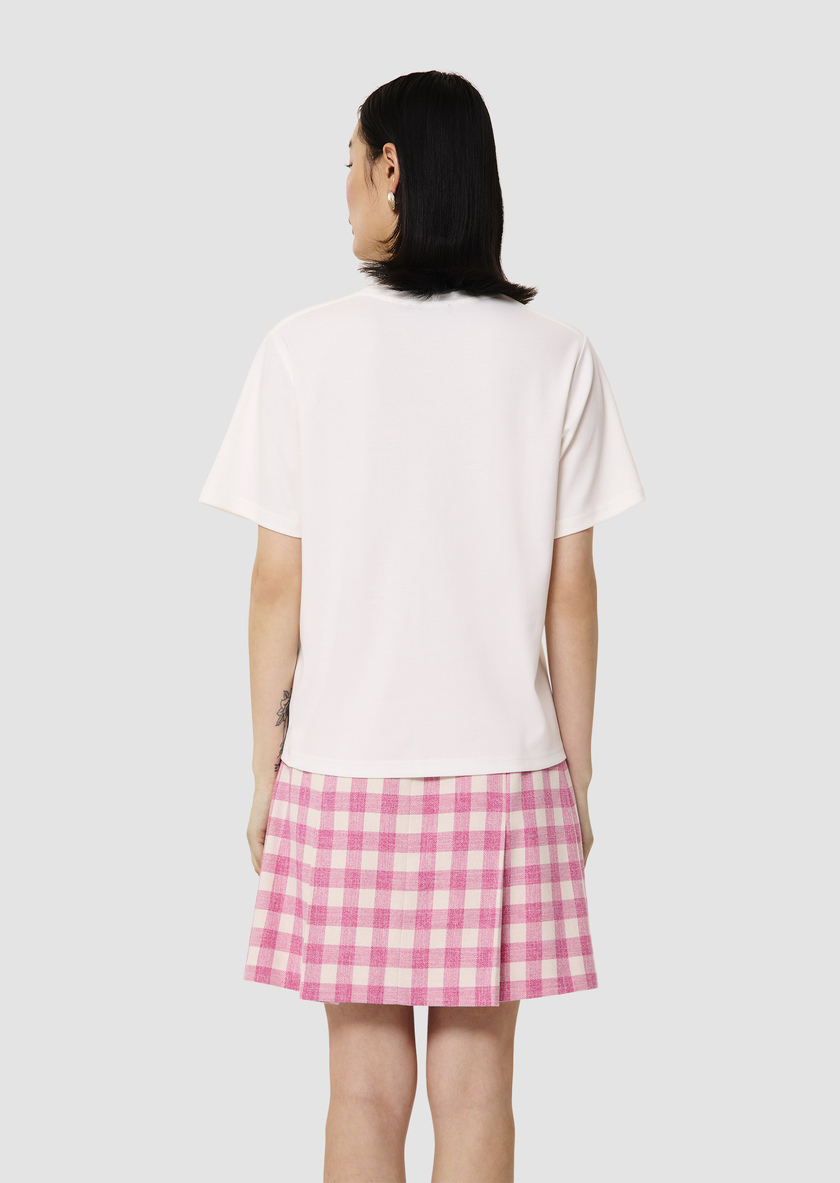 T-shirt Trefle blanc en double coton Tara par coeur vert Pistache TARA JARMON