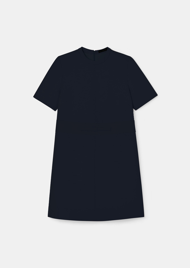 Robe bleu nuit en toile double Royce Nuit TARA JARMON