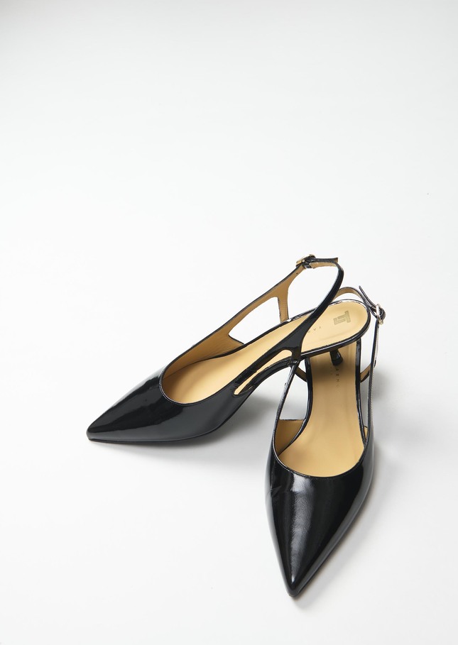 Escarpins Kaia noirs en cuir vernis Noir TARA JARMON
